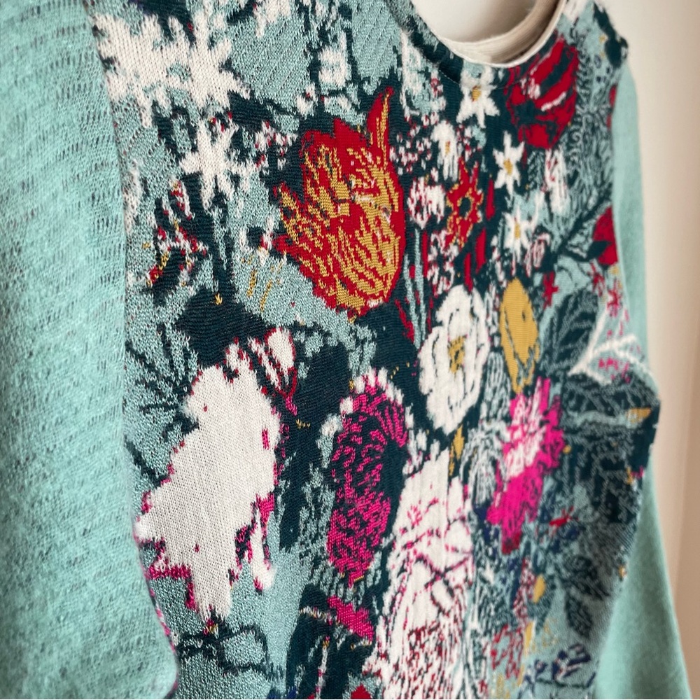 Aldo Martins Anthropologie Flowerpot Floral Sweater Dress Wool Blend Size Small - Picture 7 of 16